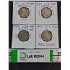 Image 1 : (4) Canadian Quarters-1943,44,45 and 47--80% Silver