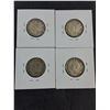 Image 6 : (4) Canadian Quarters-1943,44,45 and 47--80% Silver