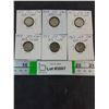 Image 1 : (6) Canadian Dimes-1954,56-60--80% Silver