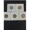 Image 4 : (5) Canadian Dimes-1950-53--80% Silver