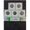 Image 1 : (5) Canadian Nickels 1949 to 1952