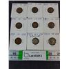 Image 1 : (9) American Coins-(7) Pennies,Dime and Nickel