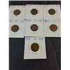 Image 4 : (9) American Coins-(7) Pennies,Dime and Nickel