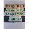 Image 1 : (7) Vintage Saskatchewan License Plates- 2 are Pairs