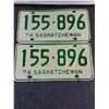 Image 3 : (7) Vintage Saskatchewan License Plates- 2 are Pairs