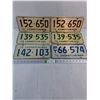 Image 1 : (2) Pairs of Saskatchewan License Plates and (2) Single Plates
