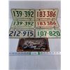 Image 1 : (2) Pairs of Saskatchewan License Plates and (2) Single Plates,Ride On Plate