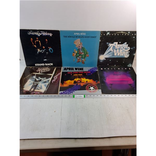 (6) LP's Featuring Canada's April Wine