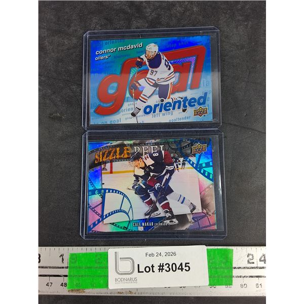 Upper Deck Connor McDavid & Cale Makar Hockey Cards - CANNOT AUTHENTICATE
