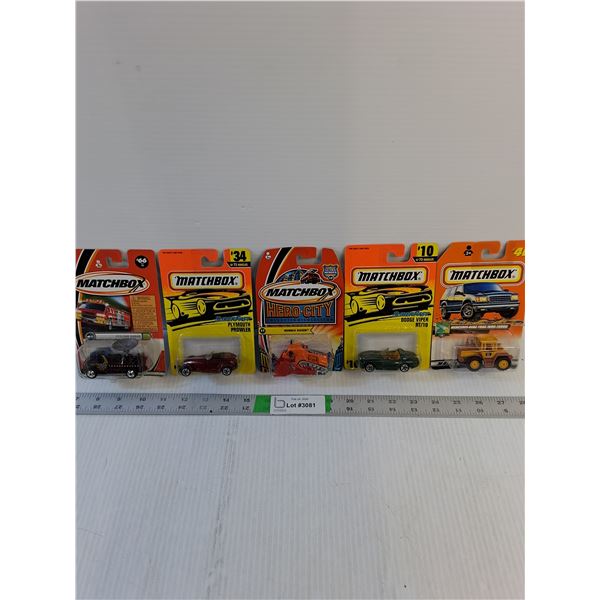 (5) Model Cars - Matchbox- Assorted