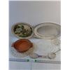 Image 1 : Assorted Glassware, Trays, Platters, Rice Spoons