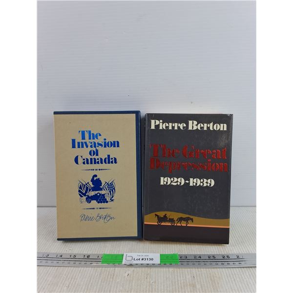 (2) Books by Pierre Berton - The Invasion of Canada, The Great Depression