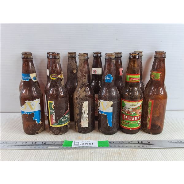 Vintage Glass Beer Bottles - Pilsner, O'Keefe, Calgary Beer - PICK UP