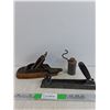 Image 1 : (2) Vintage Wood Planes & Small Oil Can