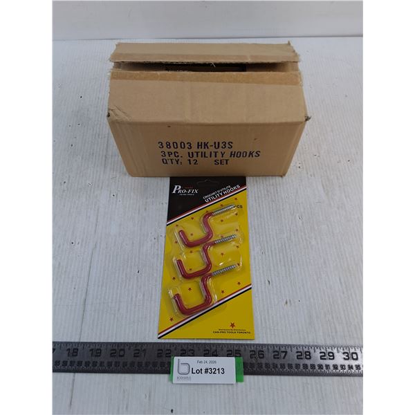 (12) NIB Pro-Fix 3-Piece Utility Hooks