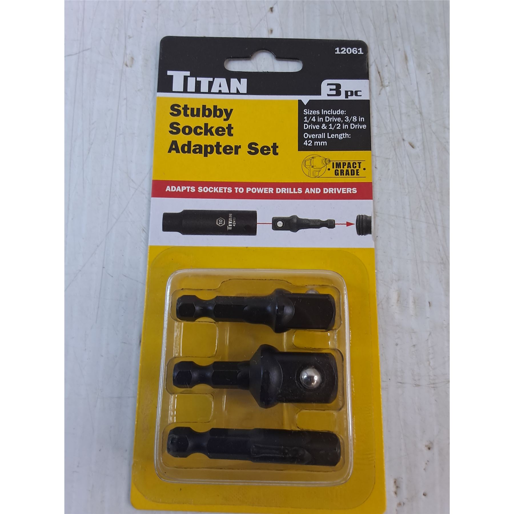NIB Box of 20 Titan 3-Piece Stubby Socket Adapter Sets - Bodnarus ...