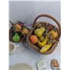 Image 5 : Faux Fruit & Baskets, Kitchen Witch, Can Opener - Tested, Vases, Lids, Misc.