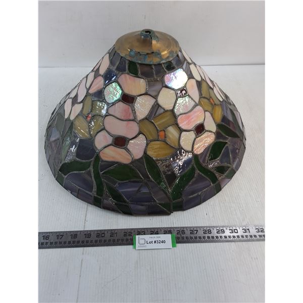 Vintage Tiffany Lamp Shade - 20" Diameter, Some Damage - PICK UP ONLY