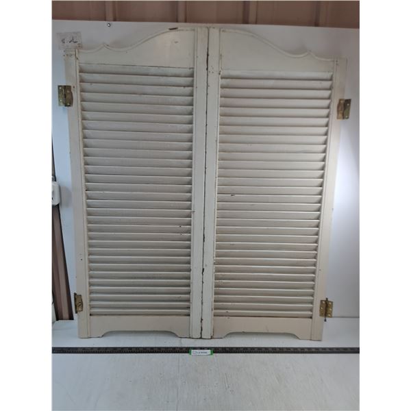 Pair of Wooden Window Shutters - 42" x 17.5" Each - Pickup Only
