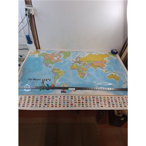 51" x 38" World Map - Personalized - PICK UP ONLY