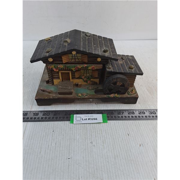 Log Cabin Secret Trinket Holder - Needs Some Repairs