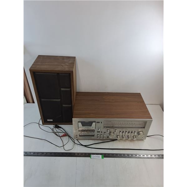 "Sears Electronics" RE1209 Receiver/Recorder - 20x13x9" w/Speaker - 19x10x8" - Powers On - PU Only