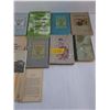 Image 4 : Large Quantity of German & English Antique & Vintage Books, String Light Vase Decor