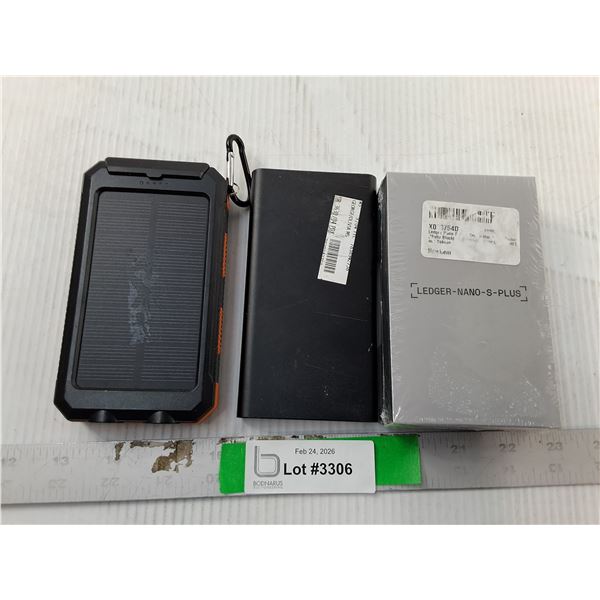 (2) Power Banks & Cryptocurrency Hardware Wallet- Cannot Ship