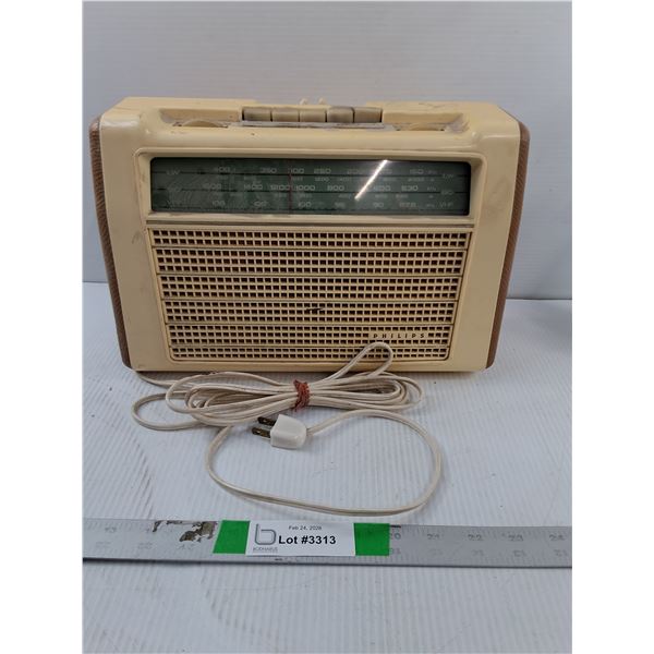 Vintage Philips Radio- Powers On