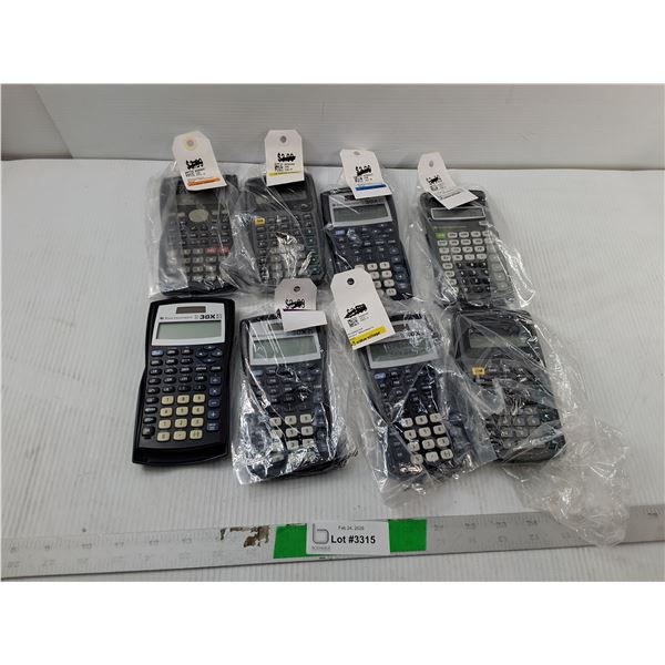 (8) Scientific Calculators- Seven Power On