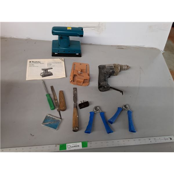 Makita Cordless Finishing Sander, Files, Tool Holster, Misc.