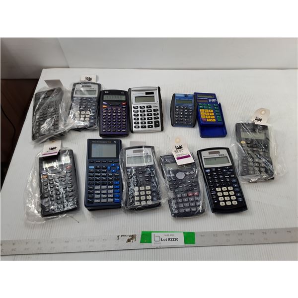 (12) Calculators- Nine Power On