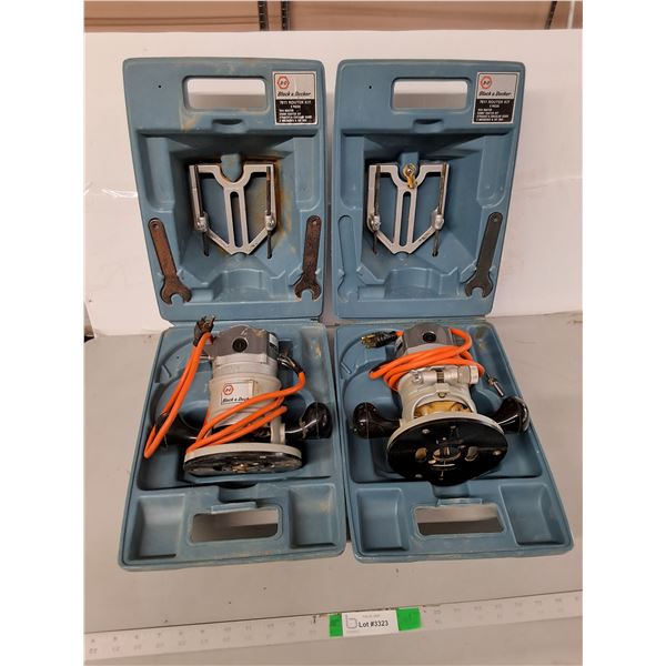 (2) Vintage Black & Decker Router Kits- One Powers On - PICK UP