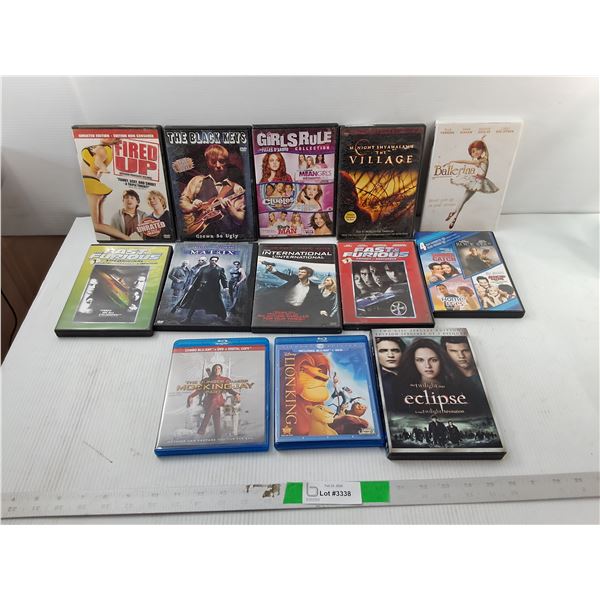 DVDs & Blu Rays- Fast & Furious, Eclipse, The Lion King, Misc.
