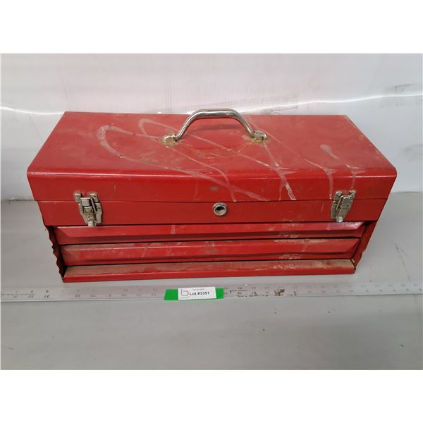 Metal Toolbox & Contents 21" x 8.5" x 9", Cannot Ship