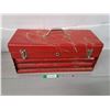 Image 1 : Metal Toolbox & Contents 21" x 8.5" x 9", Cannot Ship