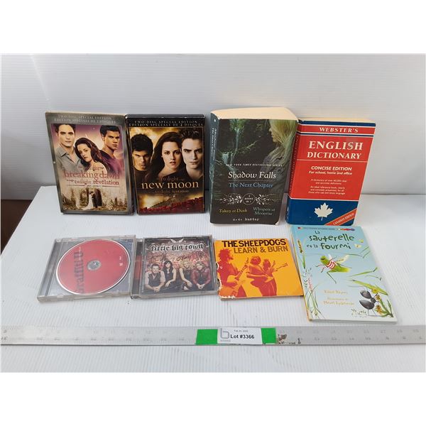 Twilights DVDs, The Sheepdogs CD, Books, Misc.