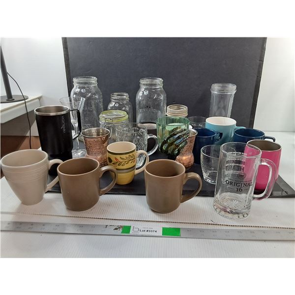 Coffee Mugs, Mason Jars, Wine Glasses, Misc - PICK UP ONLY