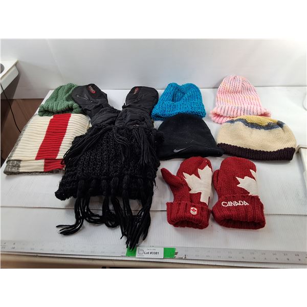 Adult Toques, Scarves, Mittens
