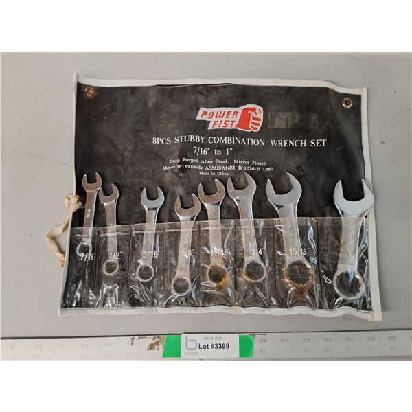 Power Fist Stubby Combination Wrench Set