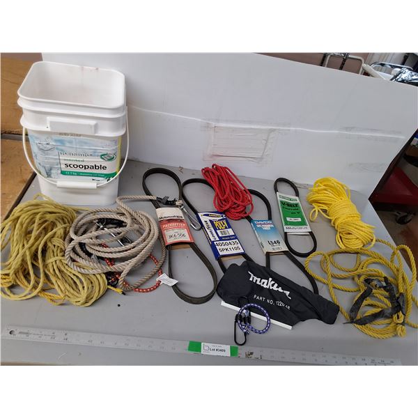 Ropes, Pail, V- Belts, Misc - Cannot Ship Bucket