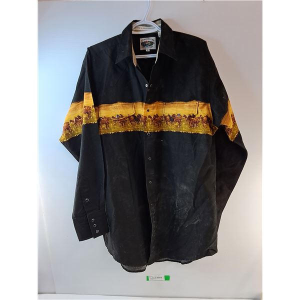 Men's Western Style Shirt-L
