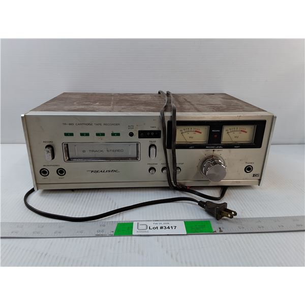 Realistic 8 Track Stereo- As Is - PICK UP
