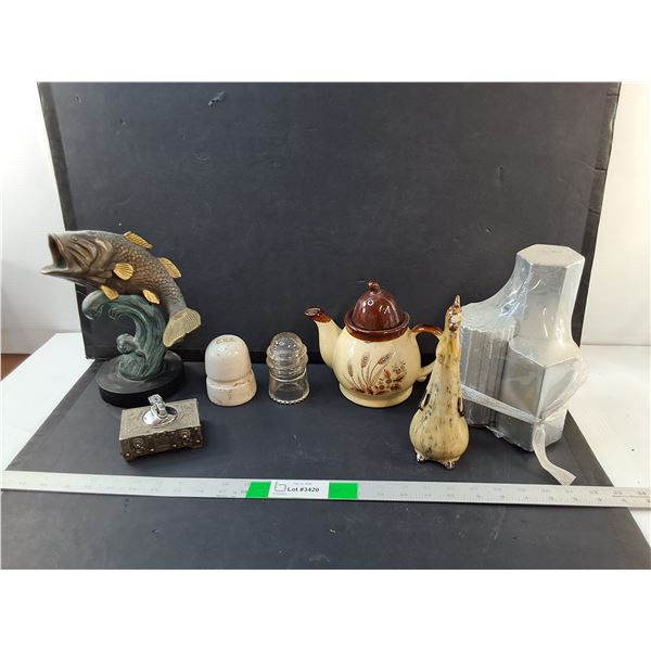 Railroad Insulators, Earthenware Kettle, Candles, Misc - PICK UP