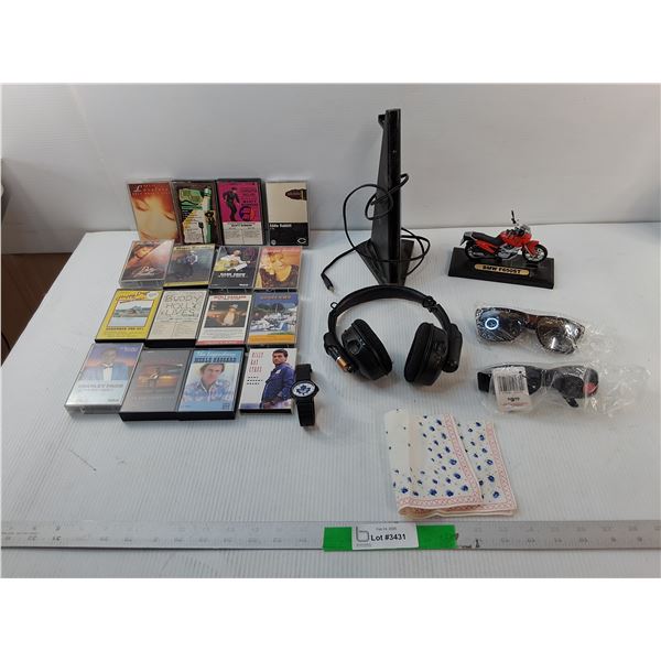 Model BMW F650ST Motorcycle, Toronto Maple Leafs Watch- As Is, Cassette Tapes- Hank Snow, Merle Hagg