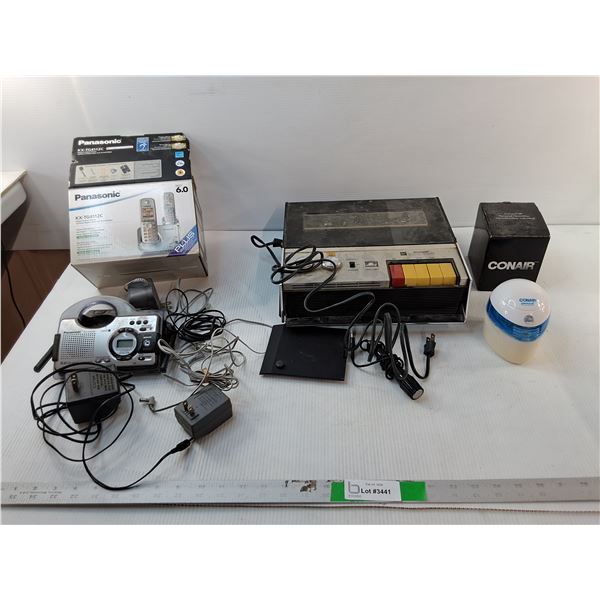 Sharp Cassette Recorder- Powers On, Mini Humidifier, Panasonic Home Phone Base