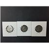Image 2 : (3) Antique Canadian Five Cent Coins- 1922-24