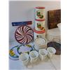 Image 3 : Assorted Kitchenware- Burner Covers, Saucers, Mugs, Toaster, Tupperware,Tins - PICK UP