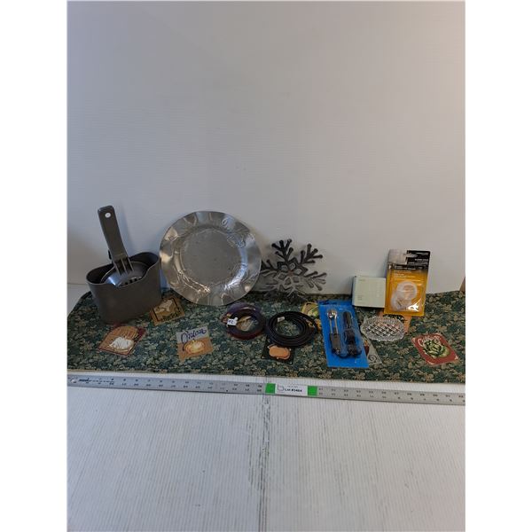 Assorted- Table Runner, Litter Box Scoop, Pot Pad, Platter, Magnetic Stripping, 12v Immersion Heater
