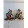 Image 2 : (2) Vintage Ceramic Figurines- Tramps on Bench